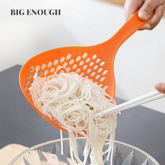 Food Strainer Scoop Colanders Slotted Pasta Spoon(1 Pair) - Picture 3 of 10